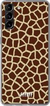 6F hoesje - geschikt voor Samsung Galaxy S21 -  Transparant TPU Case - Giraffe Print #ffffff