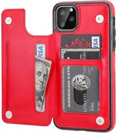 ShieldCase Wallet case geschikt voor Apple iPhone 12 Pro Max - 6.7 inch - rood