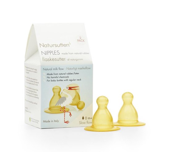 Natursutten - rubberen flesspenen - slow flow - 0+ maanden - 2 stuks van Merkloos — afbeelding 3