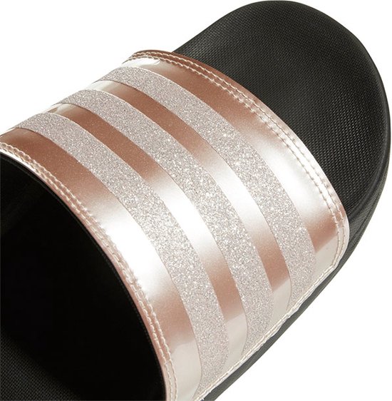 Cusco Skibform Reparation mulig adidas Adilette Comfort slippers dames zwart/zilver/brons | bol.com
