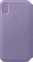 Apple Leather Folio Booktype iPhone X / Xs hoesje - Lilac