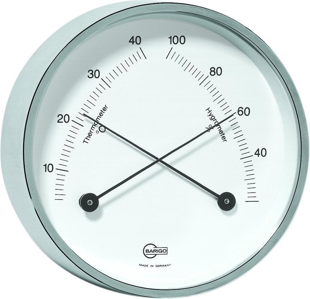 Barigo 915.1 Comfortmeter - hygrometer thermometer - chroom - ø 8,5 cm