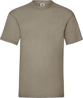 5 Pack Fruit of the Loom Ronde Hals Valueweight T-shirt Khaki XXL
