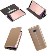 Goud Folio Slim Stand bookcase TPU case voor Samsung Galaxy S8 hoesje