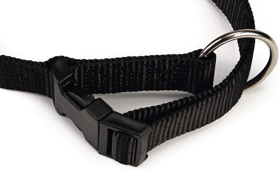 Beeztees - Halsband Hond - Nylon - Zwart - 35-55 cm x 20 mm - Beeztees