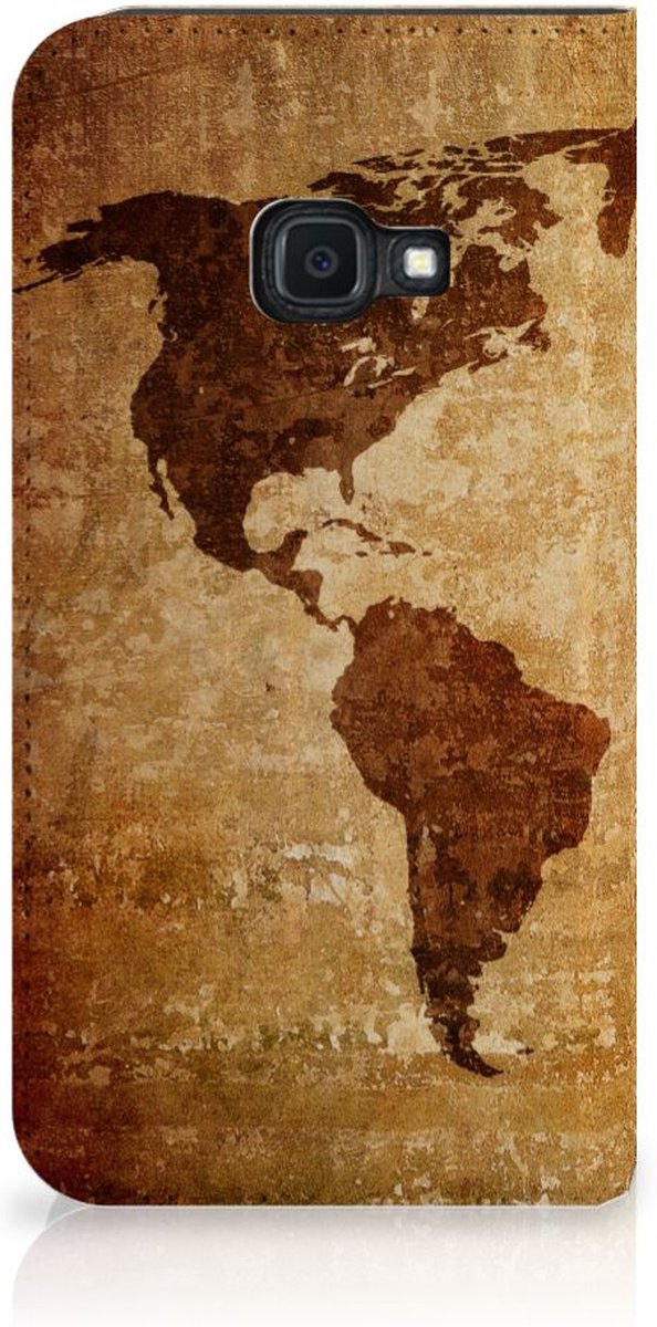 Samsung Galaxy Xcover 4s Book Cover Wereldkaart