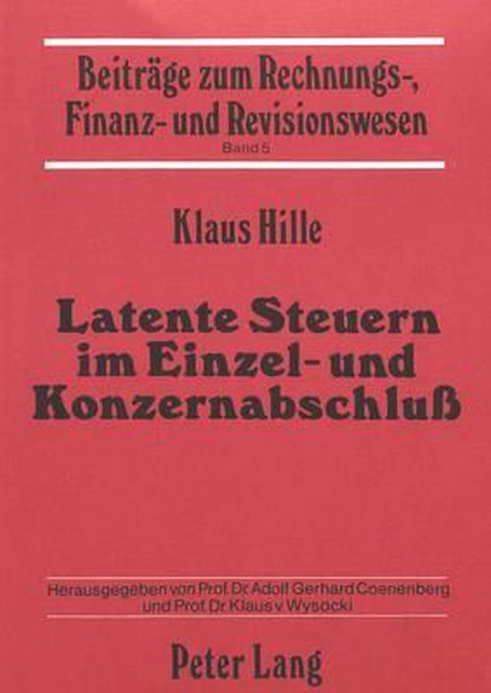 Latente Steuern Im Einzel- Und Konzernabschluss - cover