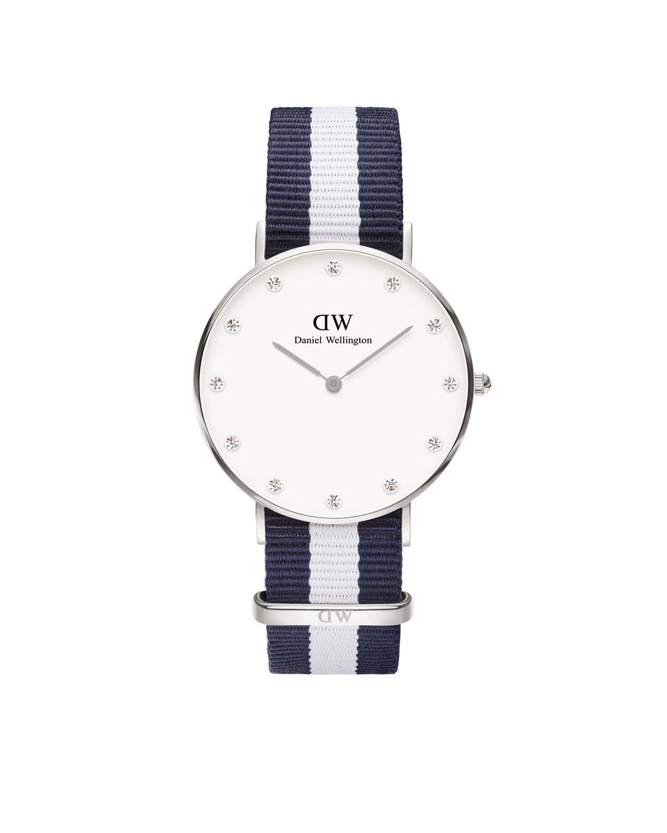 Daniel Wellington Classy Glasgow 0963DW - Horloge - Blauw-Wit-Blauw - Ø 34mm