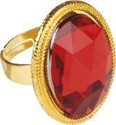 Boland Ring Edelsteen Rond Unisex Rood