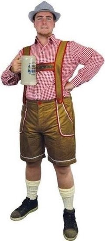 Oktoberfest - Lichtbruine Tiroler lederhosen verkleed kostuum/broek voor  heren -... | bol.com