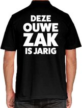 Deze ouwe ZAK is jarig cadeau polo shirt zwart heren S