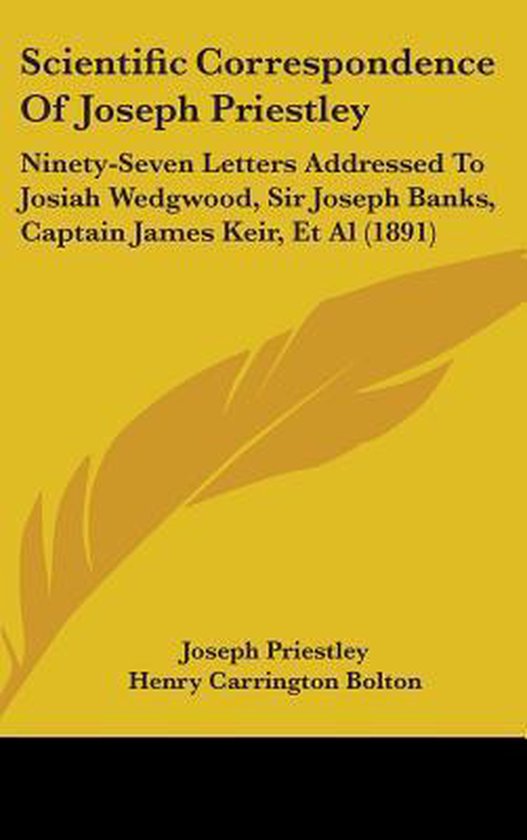 Scientific Correspondence of Joseph Priestley - cover