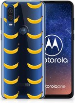 Motorola One Vision Siliconen Case Banana
