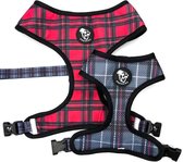 Frenkiez Reversible Harness BarkBerry red, Small