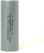 1 Stuk - Enercig IMR18500 Oplaadbare batterij 1100mAh - 22A - Flat Top