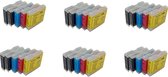 KATRIZ huismerk inkt voor|Brother LC51/LC970/LC1000/LC37   12x black +6x Cyan +6x Magenta+6x Yellow | ( 30stuks)