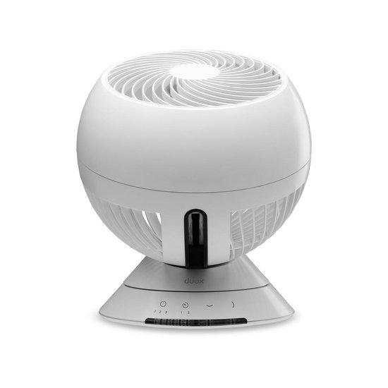 Duux Globe Tafelventilator Wit - Stille Ventilator 13dB - 3 snelheden - Horziontaal + Verticaal draaien - Duux