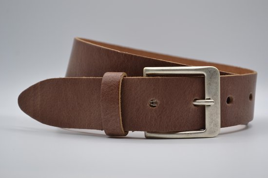 4cm brede cognac echt lederen jeans riem maat 115