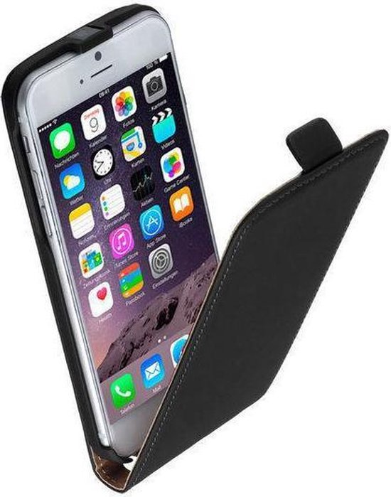 Premium Flip Case iPhone 6 Plus Zwart