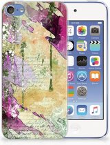 Geschikt voor iPod Touch 5 | 6 Uniek TPU Hoesje Letter Painting