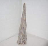 Kerstboom Kerst decoratie Hout Wit-White wash H 60 cm