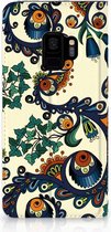 Geschikt voor Samsung Galaxy S9 Standcase Hoesje Design Barok Flower