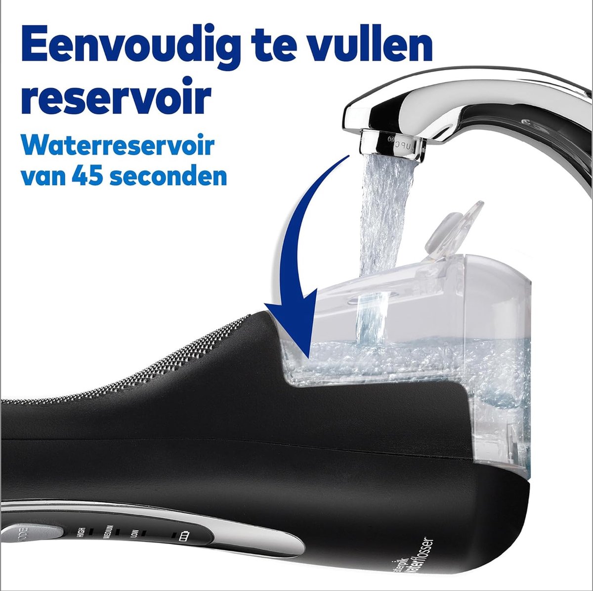 Waterpik Waterflosser Draadloos Advanced WP-582EU Black thumbnail 2