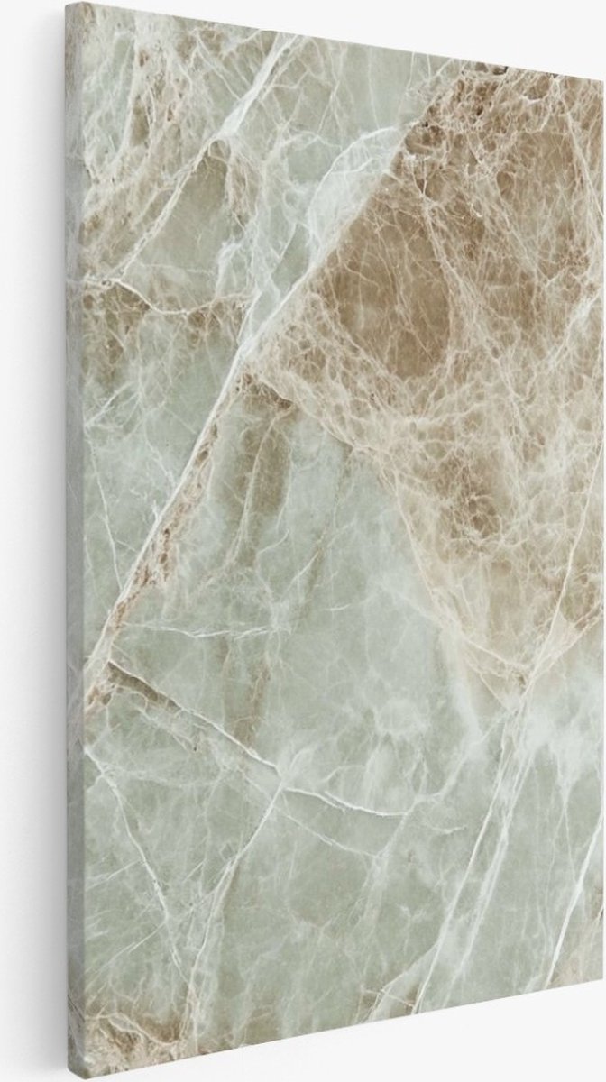 Saammp Canvas Schilderij - marmer - minimalistische kunst - Abstracte - 30x40 - Foto op canvas - Wanddecoratie - Muurdecoratie Woonkamer - Kantoor Decoratie Multicolor