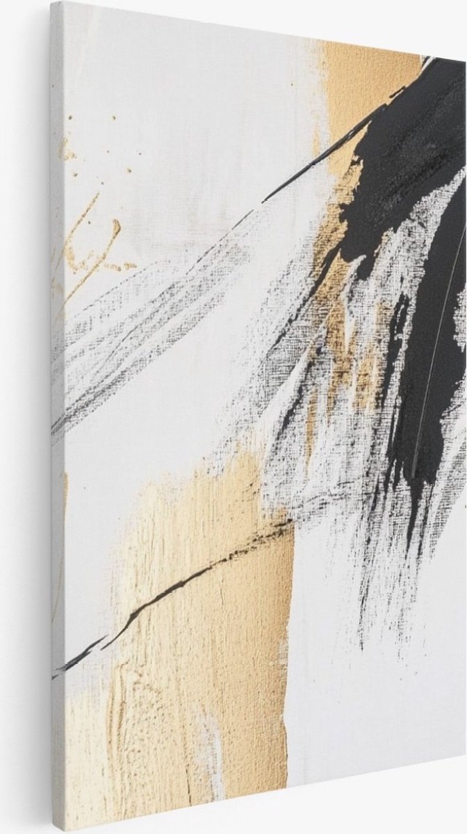 Saammp Canvas Schilderij - Vegen - minimalistisch - Abstract - 80x120 - Foto op canvas - Wanddecoratie - Muurdecoratie Woonkamer - Slaapkamer decoratie - Canvas Print Multicolor