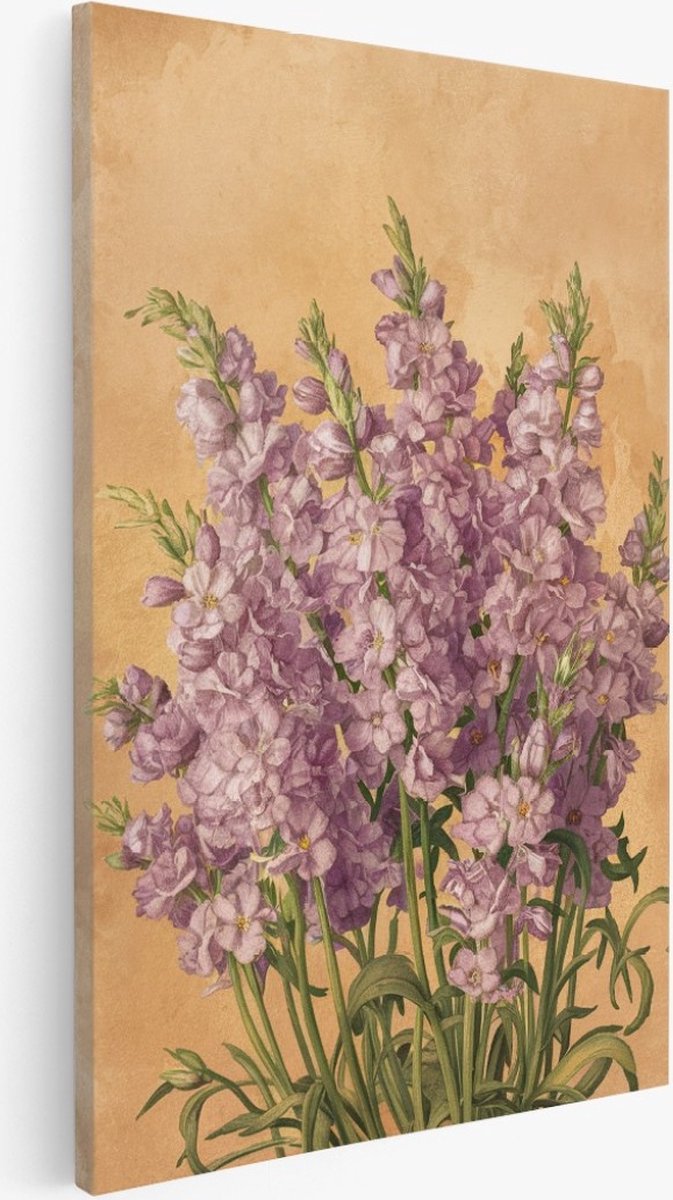 Saammp Canvas Schilderij - Lavendel - Abstract - Natuur - Bloemen - 40x50 - Foto op canvas - Wanddecoratie - Muurdecoratie Woonkamer - Kantoor Decoratie Multicolor