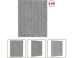 vidaXL Dakbedekking - Dakpanelen - Dakpanelen 36 st 60x45 cm gegalvaniseerd staal zilverkleurig - Galvaniseren Staal - Aluminium Dakpanelling - Carport Dak