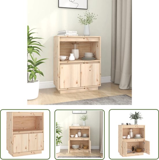 vidaXL Buffet 60x34x75 cm Bois de pin massif - Buffet - Commodes - Armoire haute - Buffet en bois