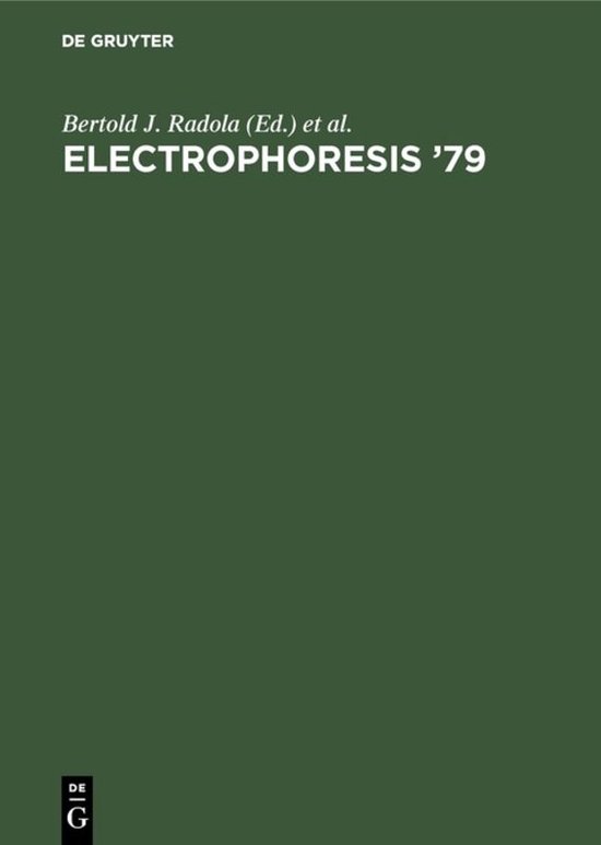 Electrophoresis '79 - cover