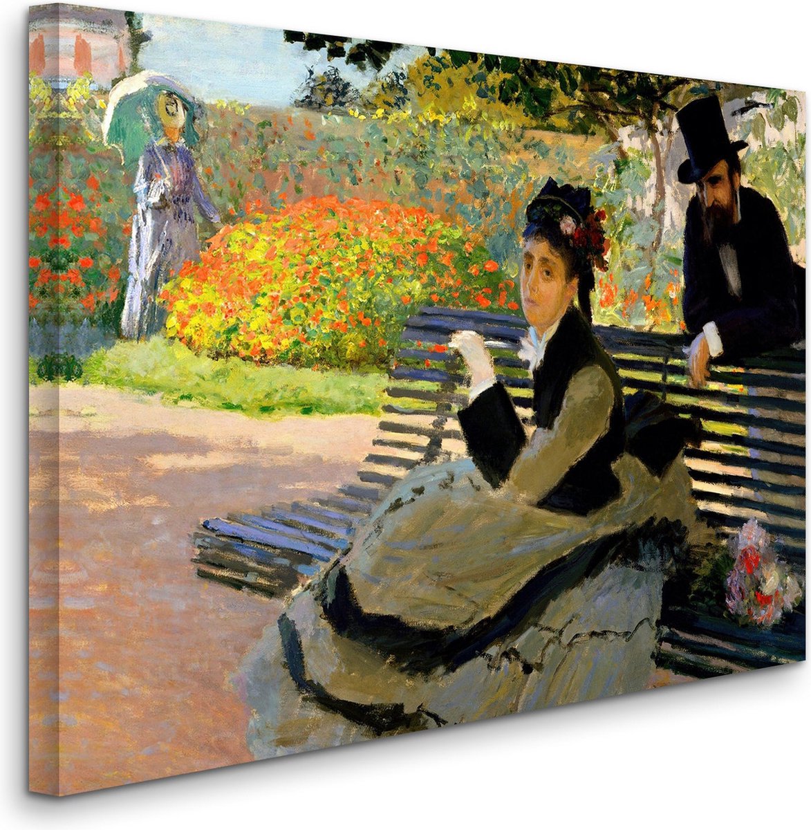 Claude Monet - Camille Monet on a Garden Bench - Camille Monet op een tuinbank (1873) - 2: