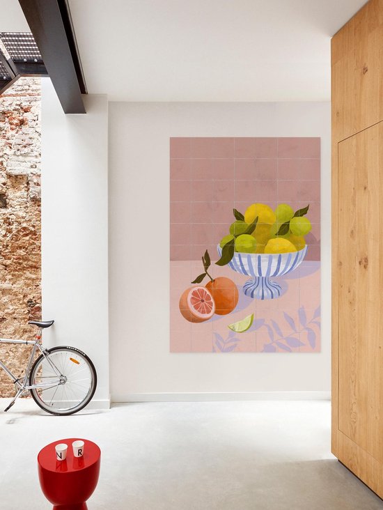 IXXI Bittersweet, Good Blauw - 80 x 100 cm - Support de suspension gratuit - Grande décoration murale et posters - Illustrations, Coloré, Ludique, Art numérique