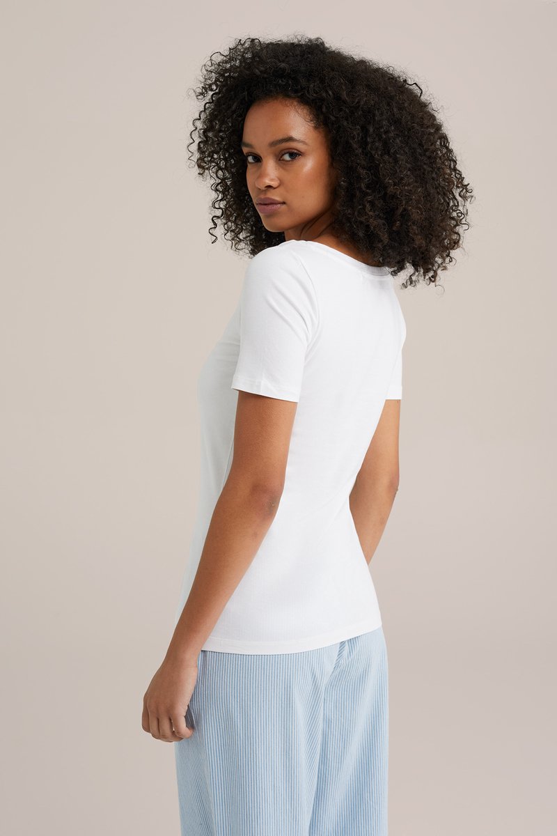 WE Fashion Dames T-shirt met boothals