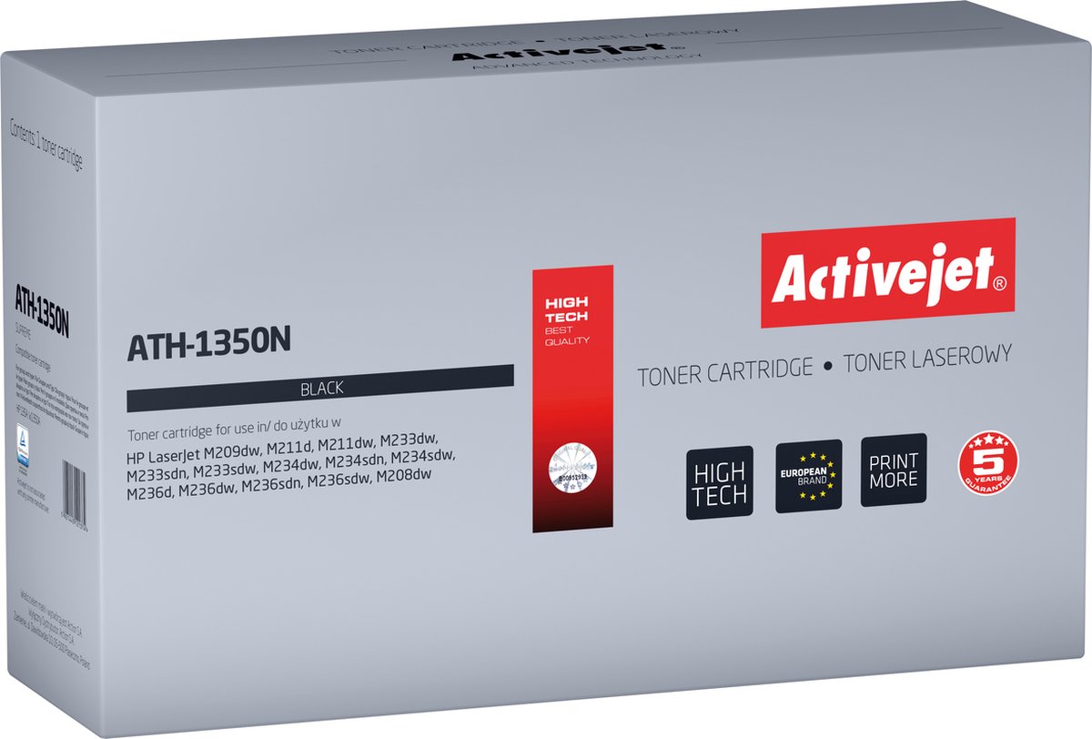 Activejet ATS-1350N toner (vervanging HP W1350A; Supreme; 1100 pagina's; zwart)