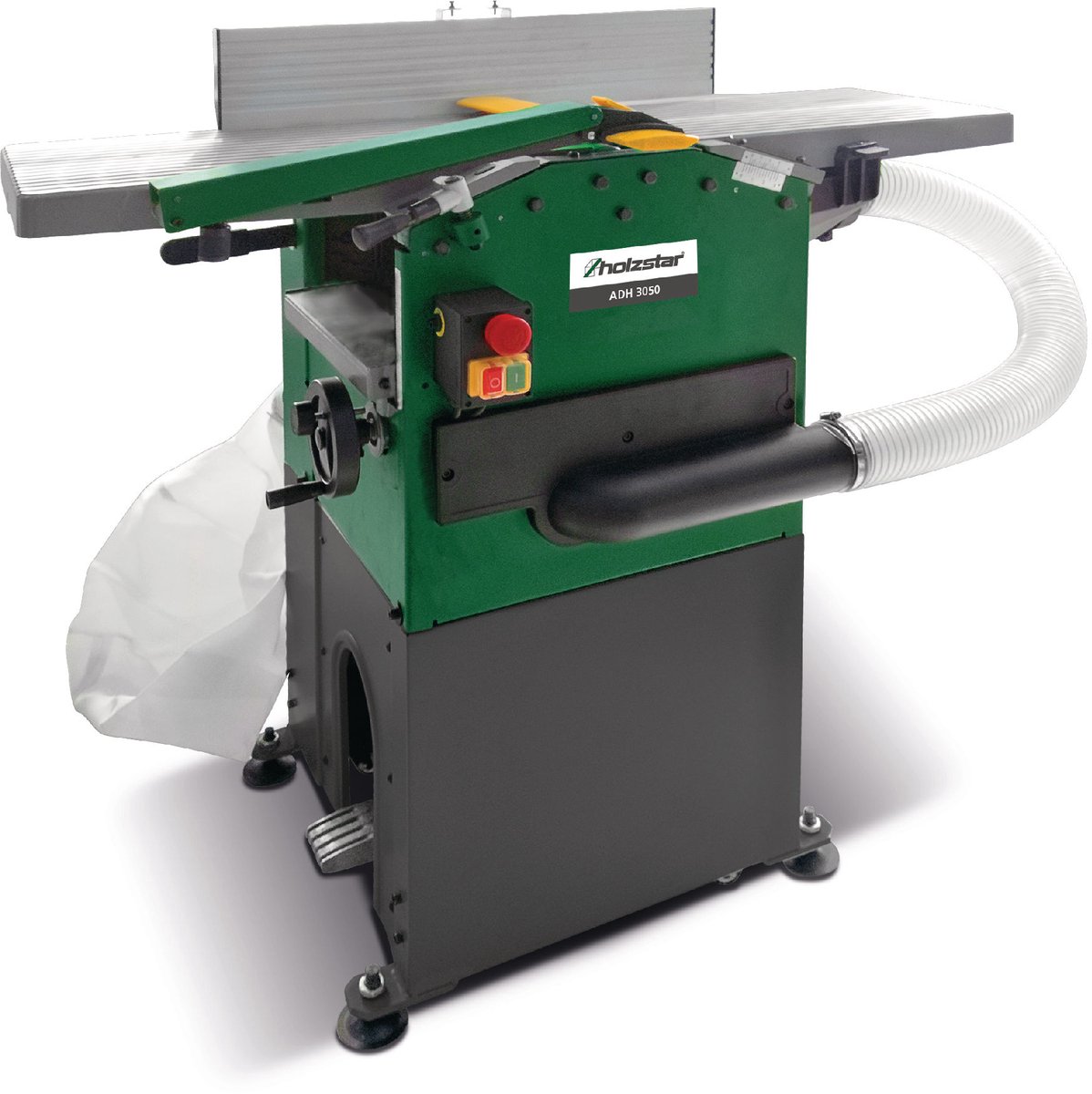 Gecombineerde vlakvandiktebank 305 mm 2 schaafmessen met geïntegreerde afzuiging 1,25 kW 230V Holzstar ADH3050 230V
