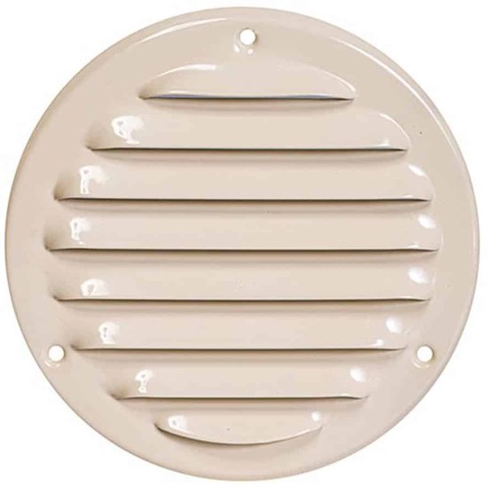 Grille d'aération métallique ronde Ø125 mm beige - MR125Y - RAL1015