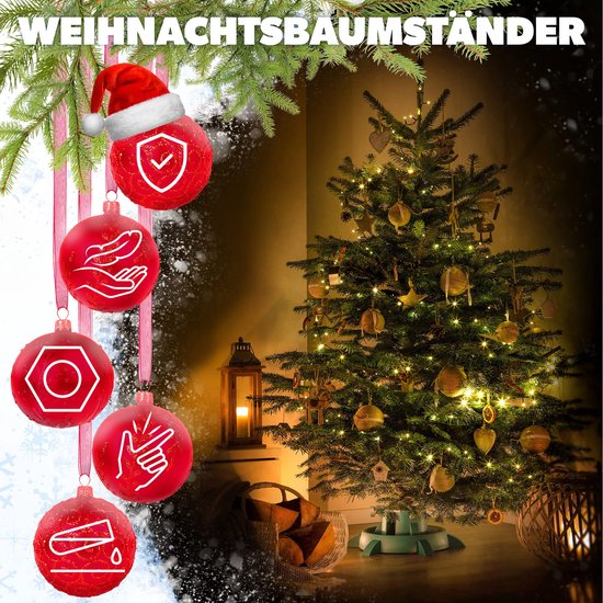 Kerstboomstandaard - Groen - 38,5 X 16 Cm - Rond - Voor Een Kerstboom Tot 210 Cm
