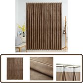 Bol.com vidaXL Verduisterend Gordijn - 290x245 cm - Beige Fluweel Gordijn - Fluweel Gordijn - Beige Gordijn - Privacy Gordijn - ... aanbieding