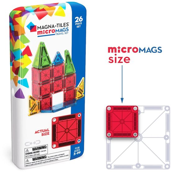 Magna-Tiles | Micro Mags Travel Set 26 Stuks Set