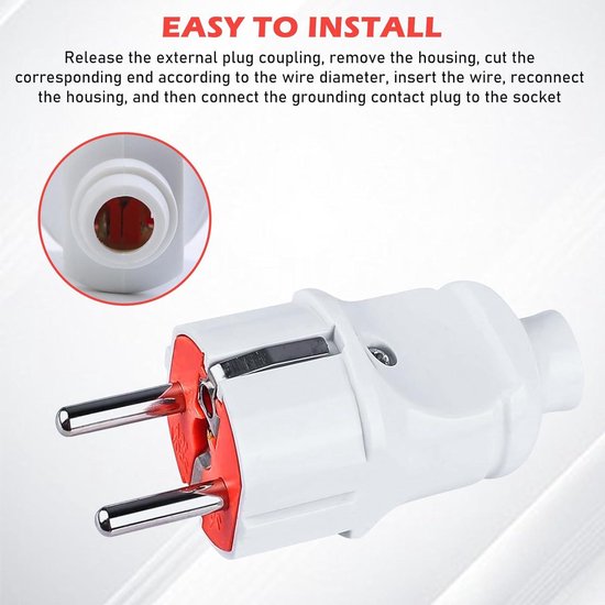 Adapter Perilex 16A hoekstekker op Schuko-koppeling, Perilex stekker H07RN-F 3G 2,5mm² rubberen slang 0,5M Adapter Perilex 16A hoekstekker op Schuko-koppeling, Perilex stekker H07RN-F 3G 2,5mm² rubberen slang 0,5M