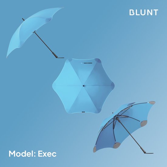BLUNT Executive - Paraplu en Stormparaplu - Winddicht tot 115 km/u - Automatisch Open - Lichtgewicht en Duurzaam - Ø 138 cm - Blauw