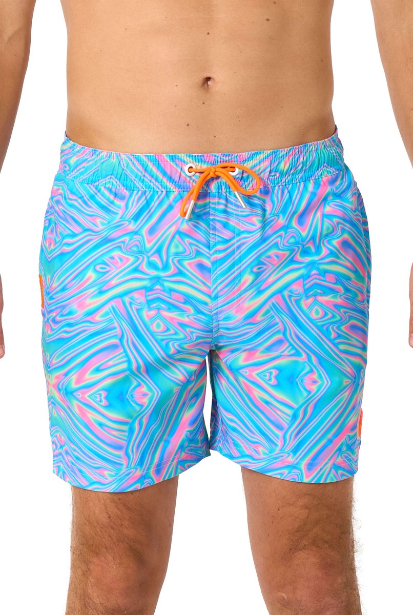 OppoSuits Zwembroek Mr. Tie Dye - Heren Swim Short - Korte Broek - Met Trektouwtjes en Zakken - Maat S