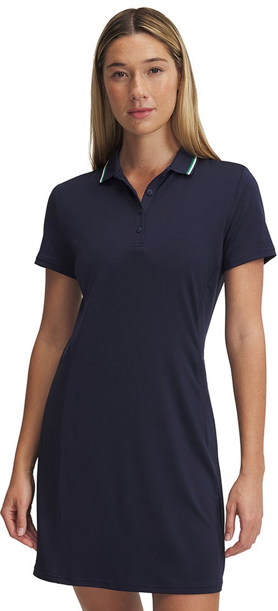 UA Drive SS Dress-Midnight / Downpour Blauw