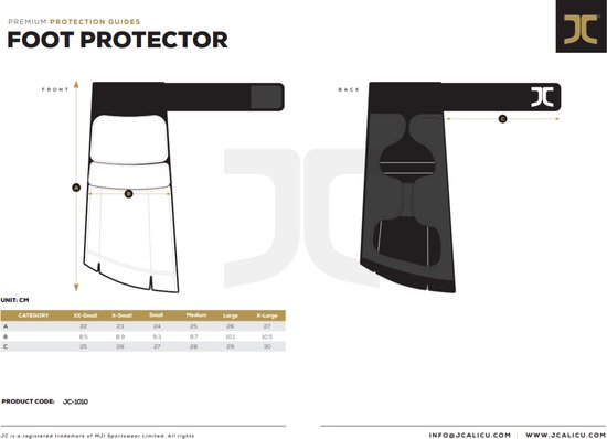 Protège-pieds de taekwondo JCalicu | WT | Blanc | taille XL