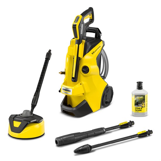 Kärcher K 4 Premium Power Control Flex Home Hogedrukreiniger - PremiumFlex hogedrukslang - 130 bar - 420 l/u - 30 m2/u - Terrasreiniger T 5 - Geschikt voor oa. auto - fietsen - terras - motoren - schutting en tuinset