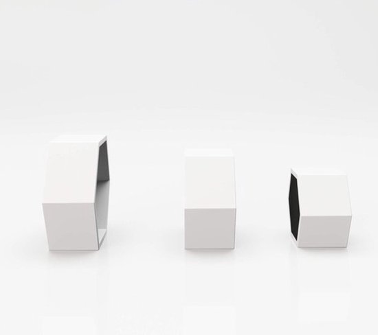 Ensemble de 3 étagères murales de forme hexagonale blanches avec paroi arrière colorée - étagère décorative étagère flottante hexagonale - étagère de collection