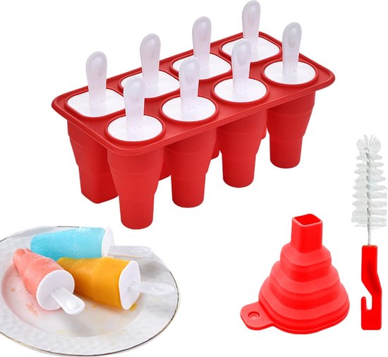 IJsvormen IJslolly Siliconen DIY IJs Bevroren Dessert, Cake Pop Vorm 2 STKS IJsvorm 50 stuks Houten Stokjes